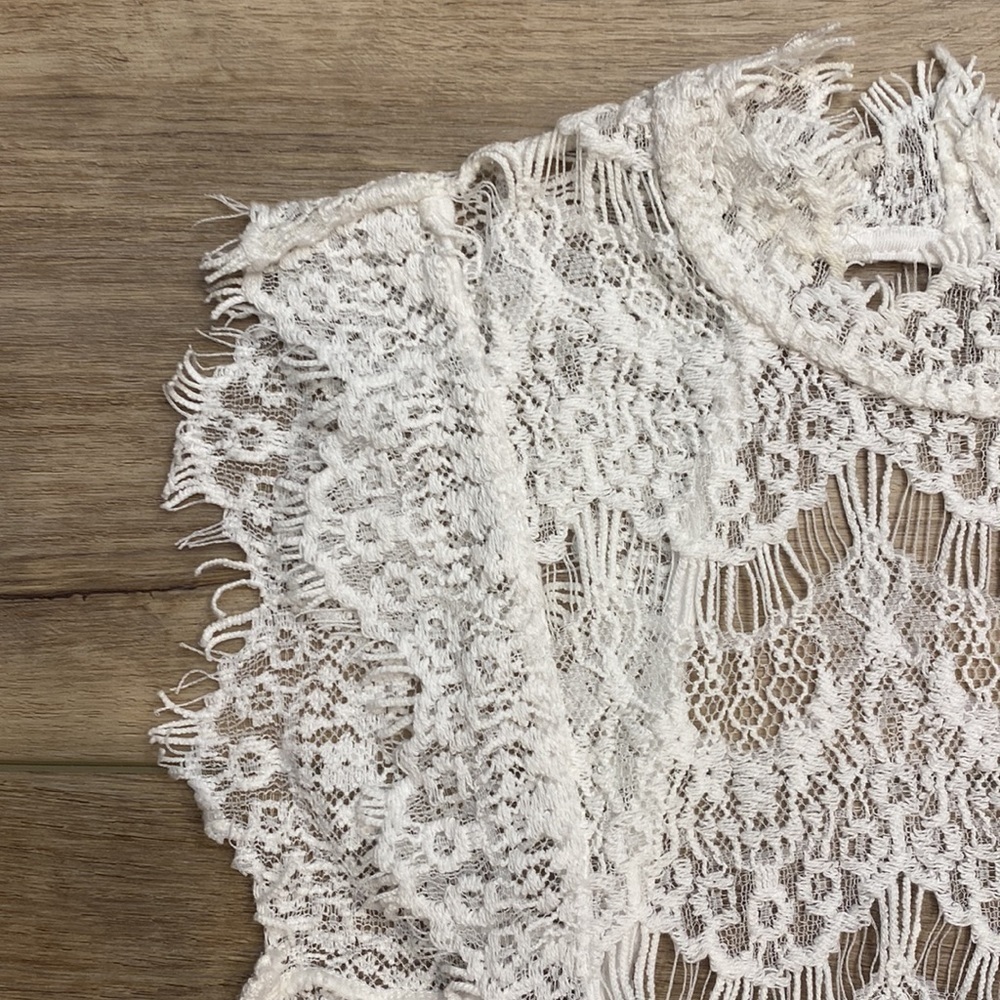 Free People | Day Dreamer | White Lace Mini Dress Bridal Shower Bachelorette - Picture 5 of 16